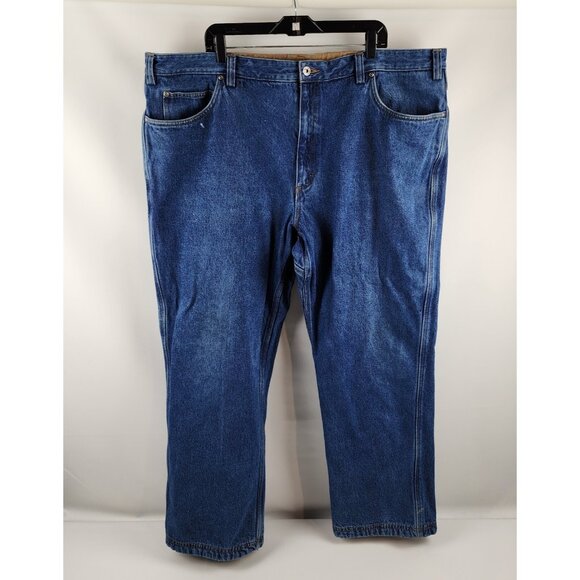 Duluth Trading Co Jeans Men 48x30 Ballroom Flannel Lined Denim Blue 100% Cotton - Picture 1 of 10